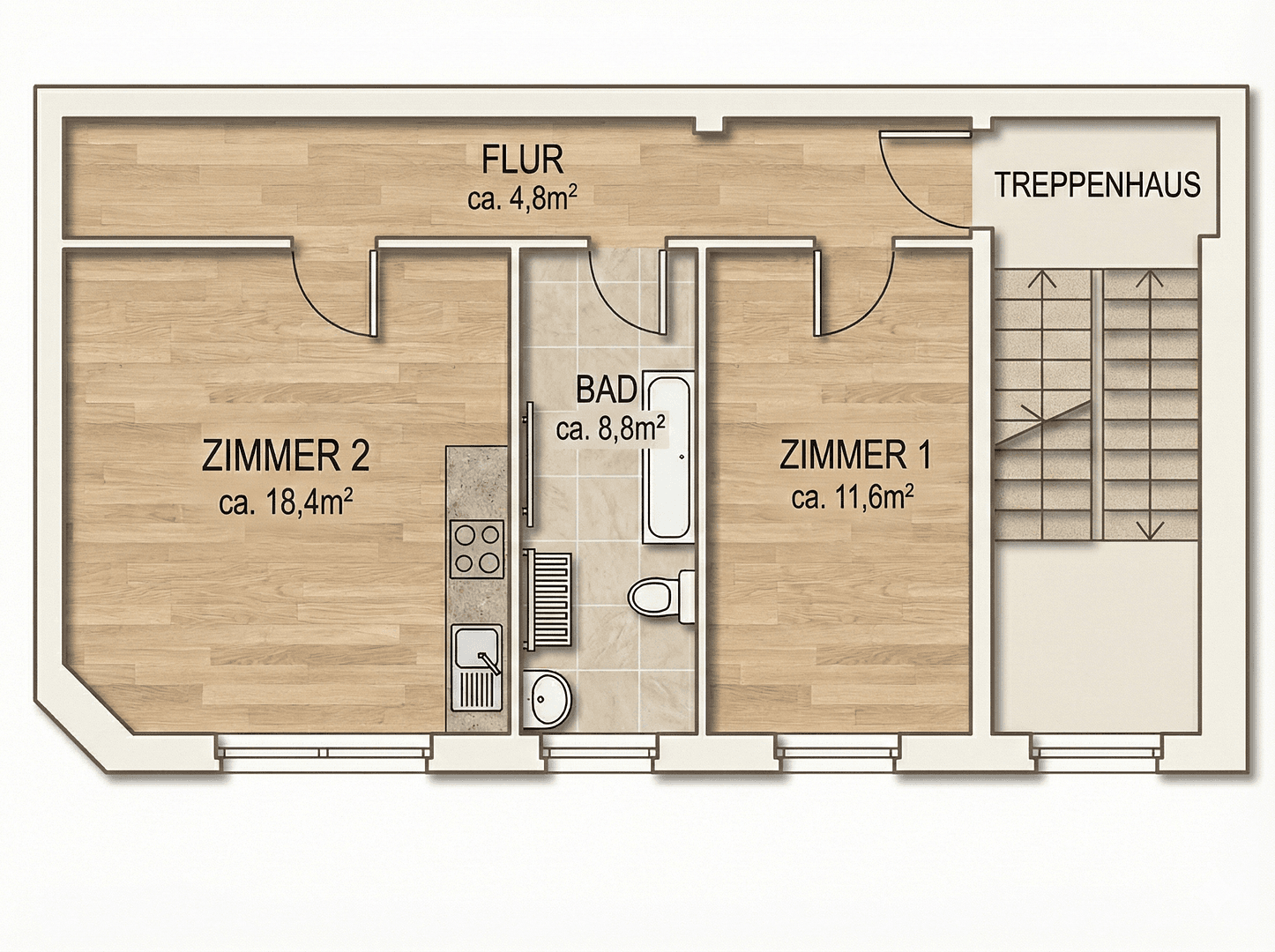 Prodej bytu 2+1 44 m², Breite Str. 16a, Berlin, Berlín Prodej bytu 2+1 44 m², Breite Str. 16a, Berlin, Berlín