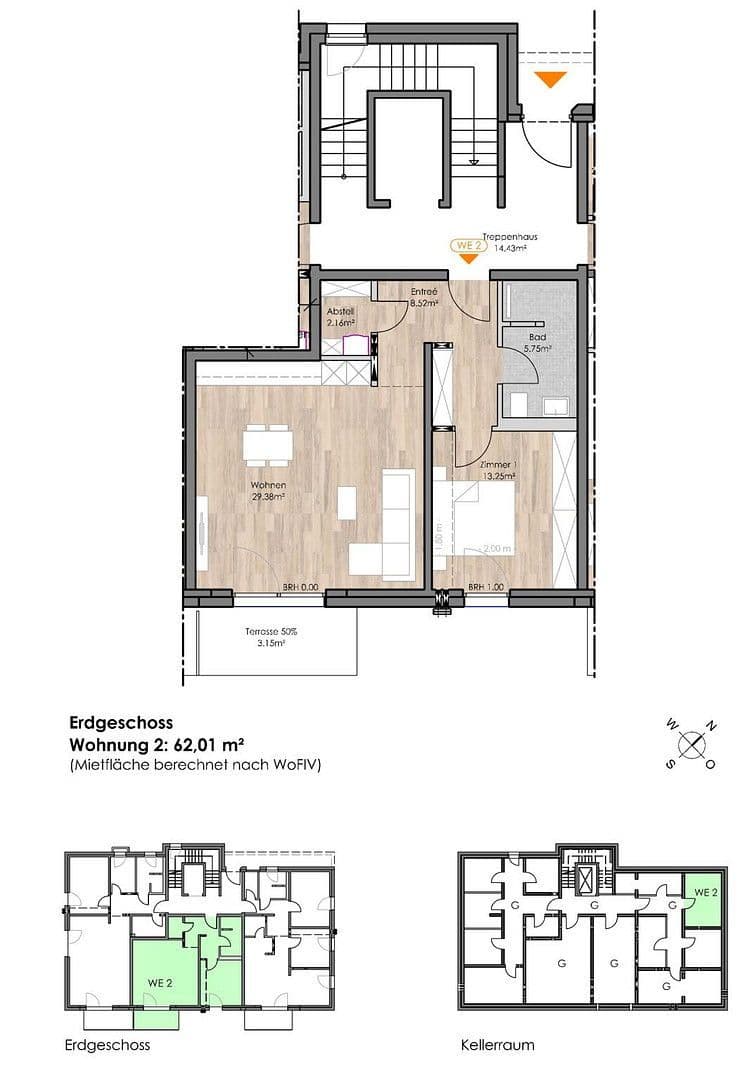 Pronájem bytu 1+1 63 m², Piesport, Porýní-Falc Pronájem bytu 1+1 63 m², Piesport, Porýní-Falc