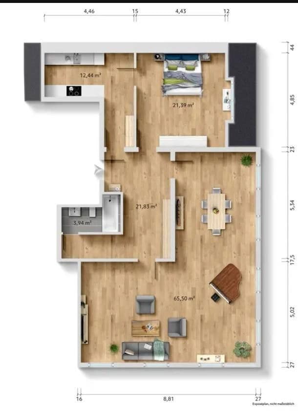 Pronájem bytu 3+1 132 m², Freudenstadt, Bádensko-Württembersko Pronájem bytu 3+1 132 m², Freudenstadt, Bádensko-Württembersko