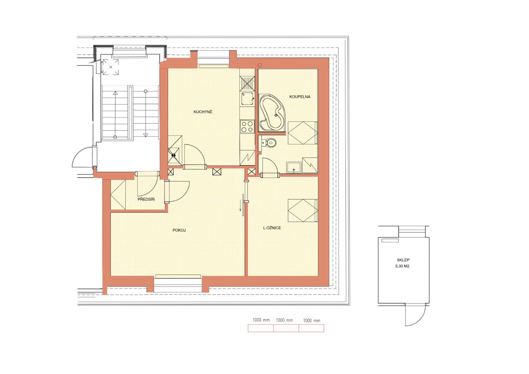 Prodej bytu 2+1 57 m², Mydlářka, Praha, Praha Prodej bytu 2+1 57 m², Mydlářka, Praha, Praha