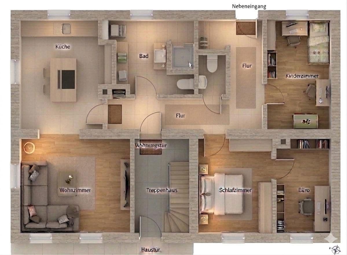 Pronájem bytu 4+1 92 m², Ammerndorf, Bavorsko Pronájem bytu 4+1 92 m², Ammerndorf, Bavorsko