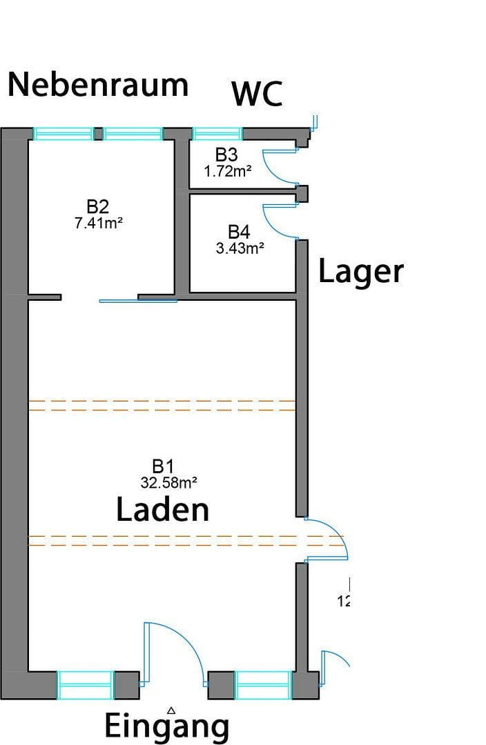 Pronájem nebytového prostoru 45 m², Erlangen, Bavorsko Pronájem nebytového prostoru 45 m², Erlangen, Bavorsko