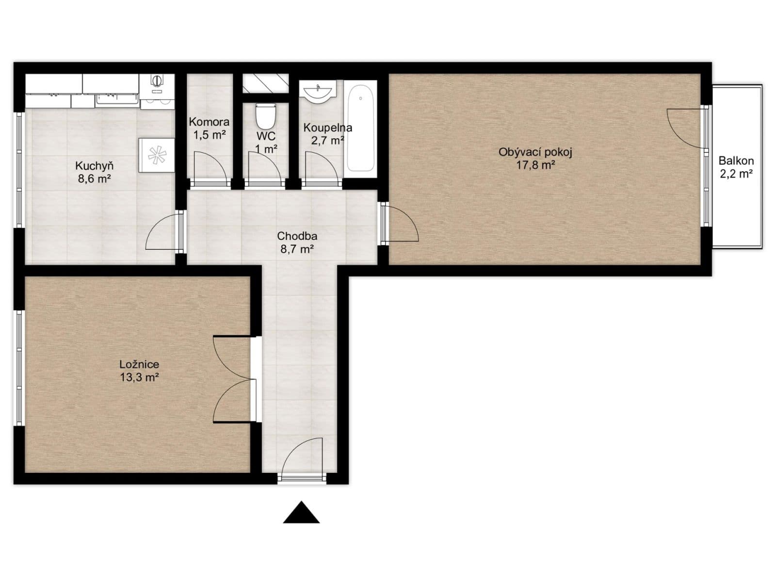 Pronájem bytu 2+1 56 m², Poříčí, Brno, Jihomoravský kraj Pronájem bytu 2+1 56 m², Poříčí, Brno, Jihomoravský kraj