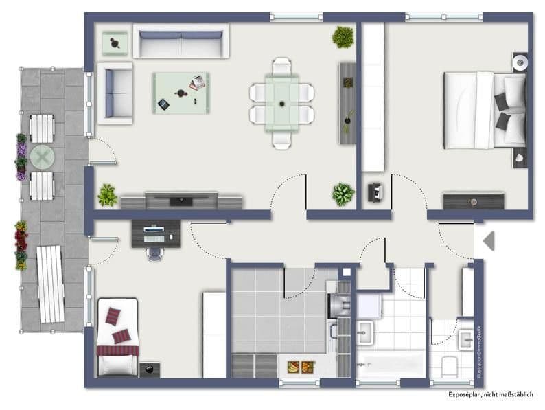 Pronájem bytu 3+1 86 m², Schillerstraße 1, Dietzenbach, Hessen Pronájem bytu 3+1 86 m², Schillerstraße 1, Dietzenbach, Hessen