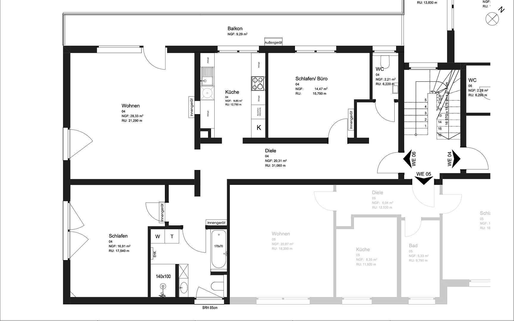 Pronájem bytu 3+1 102 m², Andernach, Porýní-Falc Pronájem bytu 3+1 102 m², Andernach, Porýní-Falc