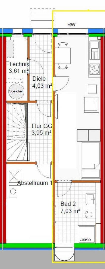 Pronájem bytu 1+1 25 m², Hölderlinstraße 26d, Pforzheim, Bádensko-Württembersko Pronájem bytu 1+1 25 m², Hölderlinstraße 26d, Pforzheim, Bádensko-Württembersko