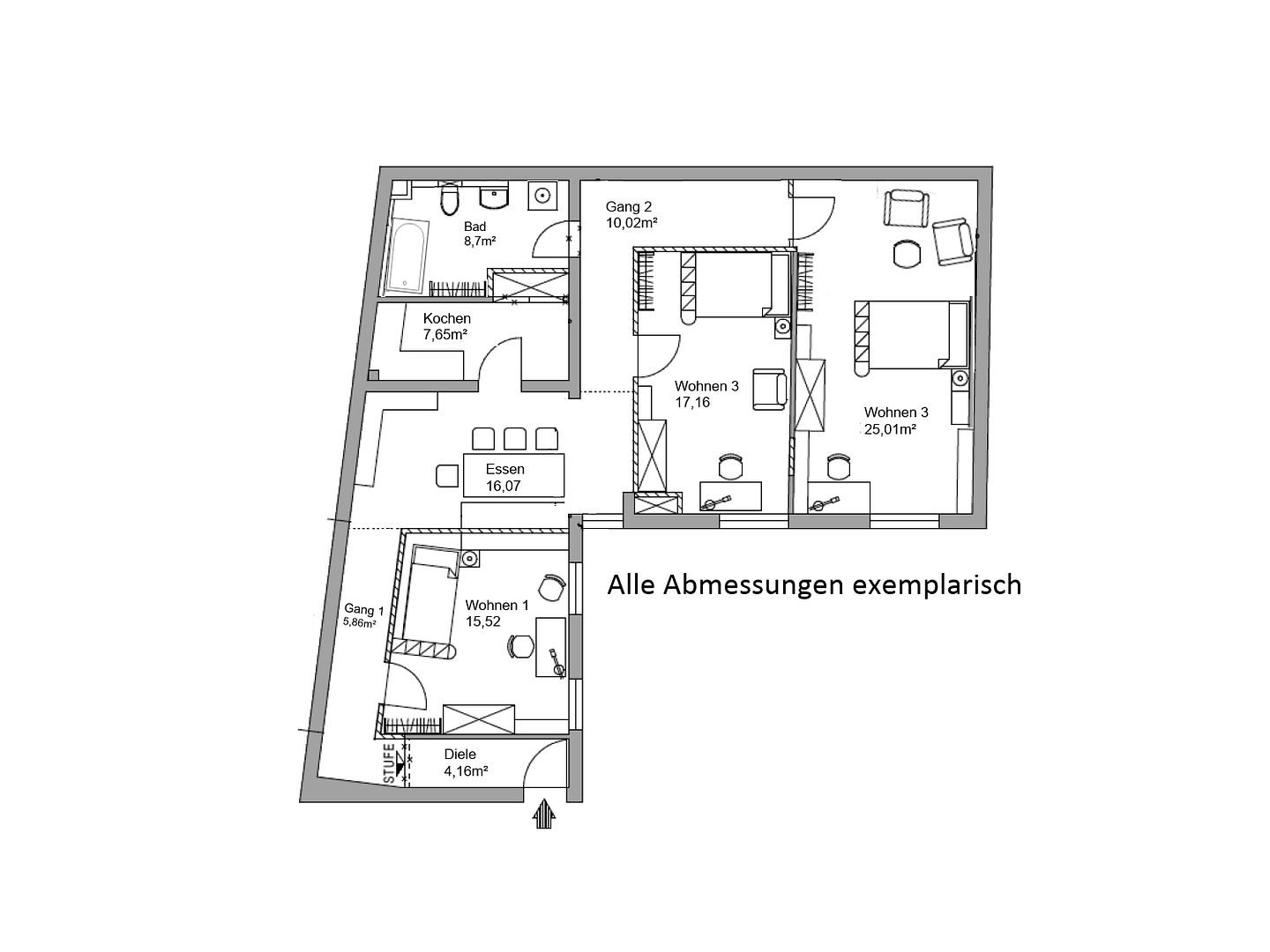 Pronájem bytu 4+1 110 m², Ebersbergerstraße 6, Rosenheim, Bavorsko Pronájem bytu 4+1 110 m², Ebersbergerstraße 6, Rosenheim, Bavorsko