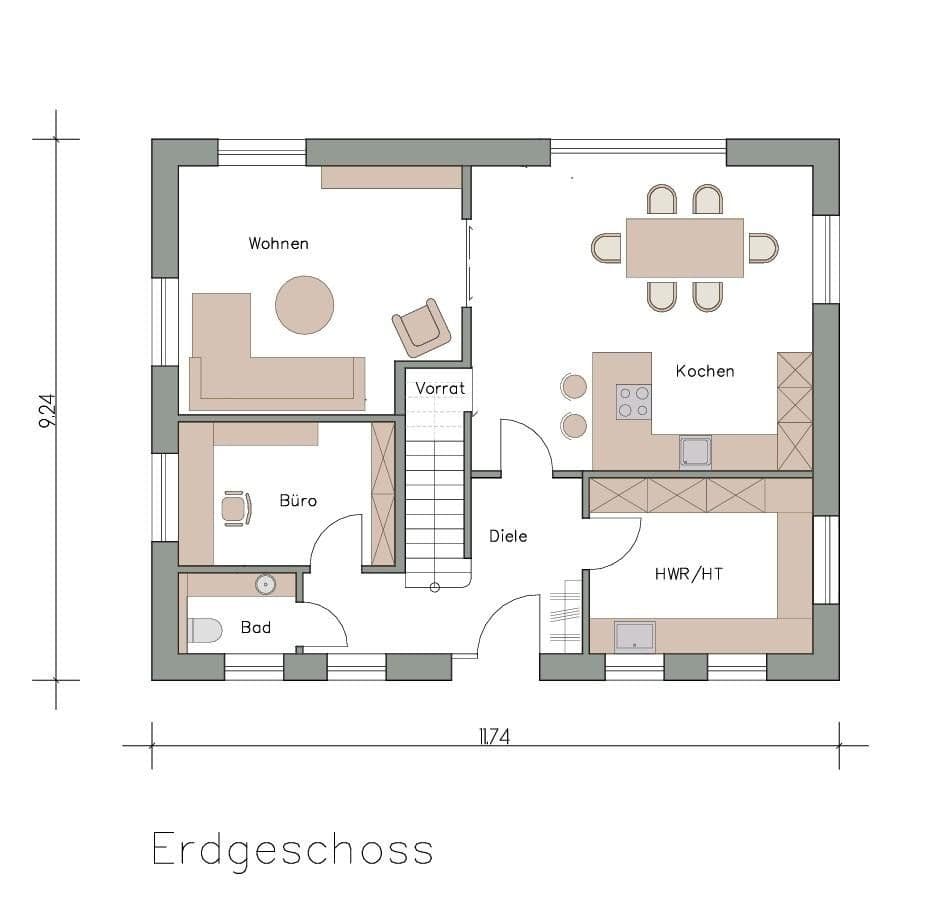 Prodej domu 100 m², pozemek 520 m², Ihlow, Dolní Sasko Prodej domu 100 m², pozemek 520 m², Ihlow, Dolní Sasko
