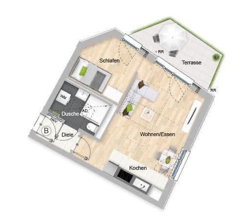 Pronájem bytu 2+1 47 m², Aubing Colmdorfstraße, Aubing München, Bavorsko Pronájem bytu 2+1 47 m², Aubing Colmdorfstraße, Aubing München, Bavorsko
