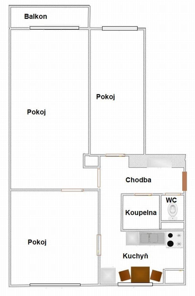 Pronájem bytu 3+1 65 m², Aleše Hrdličky, Ostrava, Moravskoslezský kraj Pronájem bytu 3+1 65 m², Aleše Hrdličky, Ostrava, Moravskoslezský kraj