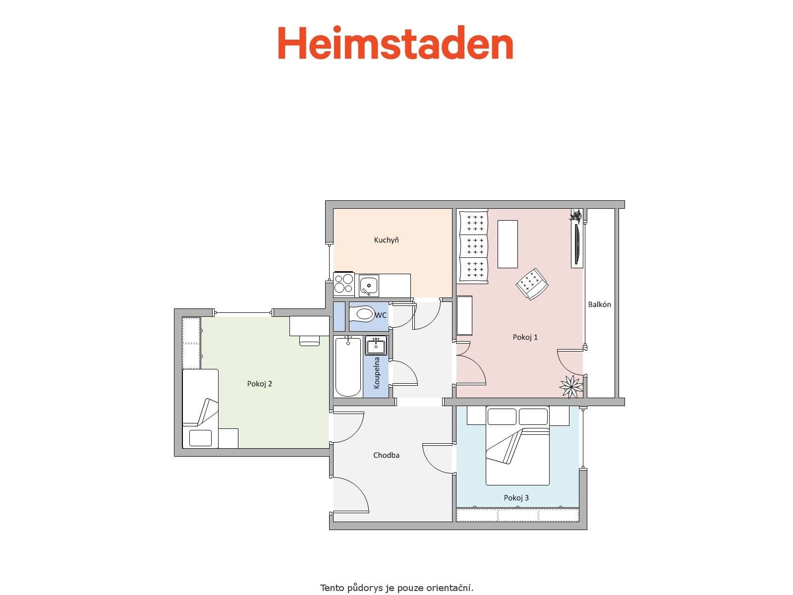 Pronájem bytu 3+1 72 m², Ke Studánce, Orlová, Moravskoslezský kraj Pronájem bytu 3+1 72 m², Ke Studánce, Orlová, Moravskoslezský kraj