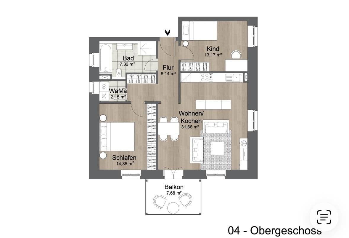 Pronájem bytu 3+1 79 m², Mauerbergstrasse 83, Neuweier, Bádensko-Württembersko Pronájem bytu 3+1 79 m², Mauerbergstrasse 83, Neuweier, Bádensko-Württembersko