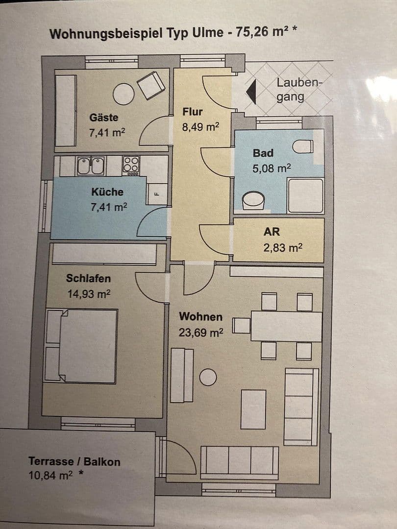 Pronájem bytu 3+1 80 m², Grüner Weg 1, Alheim, Hessen Pronájem bytu 3+1 80 m², Grüner Weg 1, Alheim, Hessen