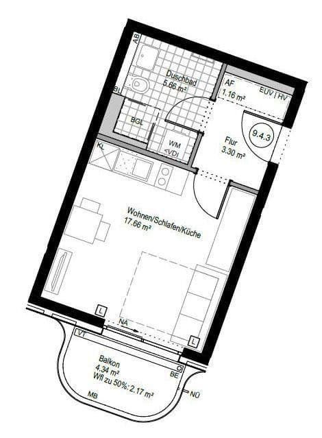 Prodej bytu 1+1 30 m², Trudering Kyivstraße, München Trudering, Bavorsko Prodej bytu 1+1 30 m², Trudering Kyivstraße, München Trudering, Bavorsko