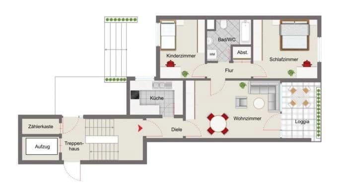 Pronájem bytu 3+1 76 m², Schmiedestraße 13, Herford, Severní Porýní-Vestfálsko Pronájem bytu 3+1 76 m², Schmiedestraße 13, Herford, Severní Porýní-Vestfálsko