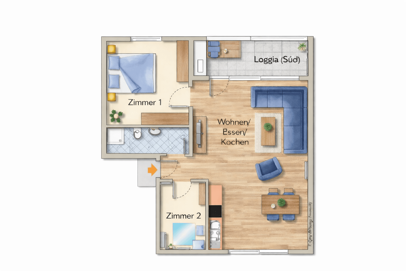Pronájem bytu 3+1 58 m², Landhausstraße 4, Böblingen, Bádensko-Württembersko Pronájem bytu 3+1 58 m², Landhausstraße 4, Böblingen, Bádensko-Württembersko