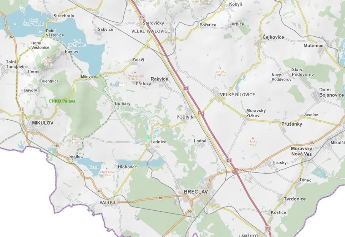 Prodej pozemku 53.227 m², Lednice, Jihomoravský kraj Prodej pozemku 53.227 m², Lednice, Jihomoravský kraj