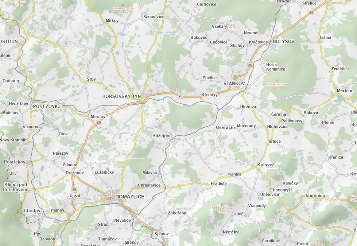 Prodej pozemku 62.245 m², Horšovský Týn, Plzeňský kraj Prodej pozemku 62.245 m², Horšovský Týn, Plzeňský kraj