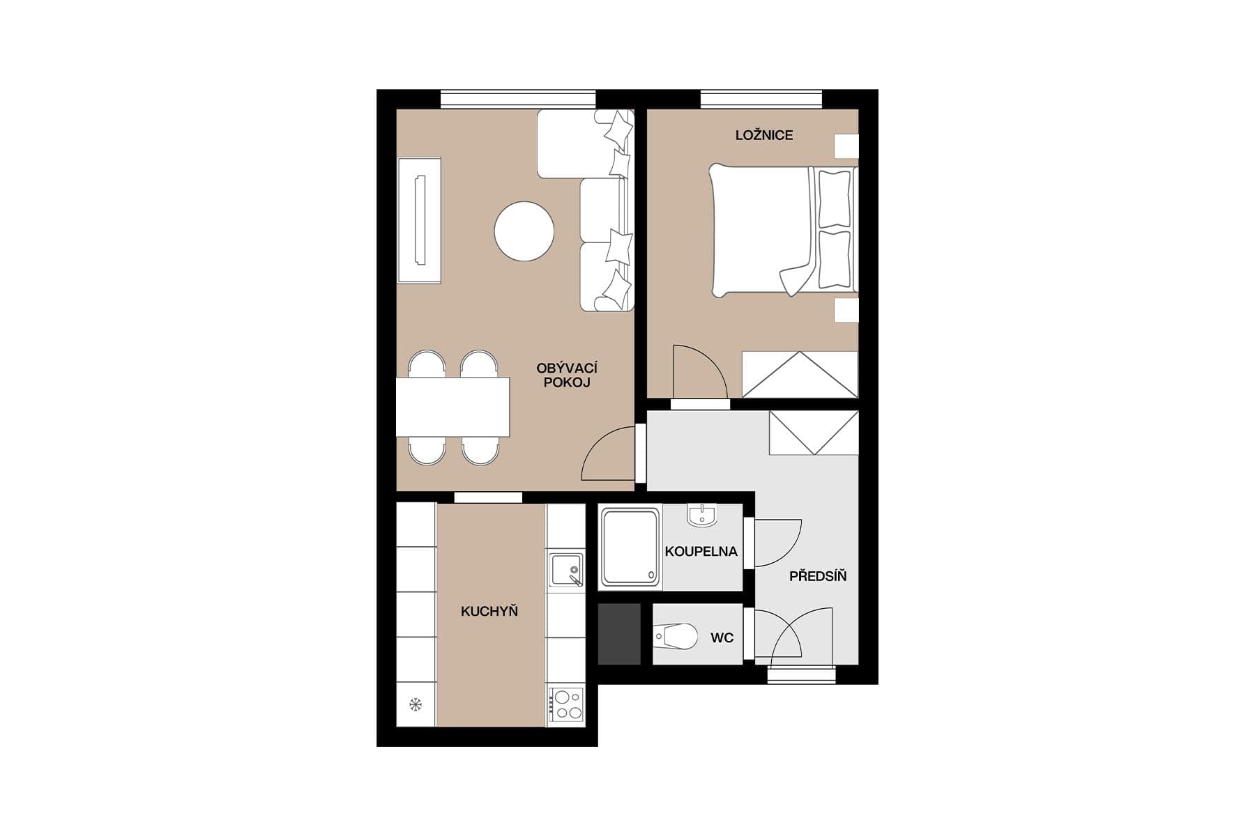 Prodej bytu 2+kk 41 m², Ratibořská, Praha, Praha Prodej bytu 2+kk 41 m², Ratibořská, Praha, Praha