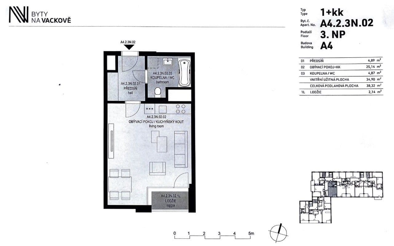 Pronájem bytu 1+kk 38 m², Olgy Havlové, Praha, Praha Pronájem bytu 1+kk 38 m², Olgy Havlové, Praha, Praha