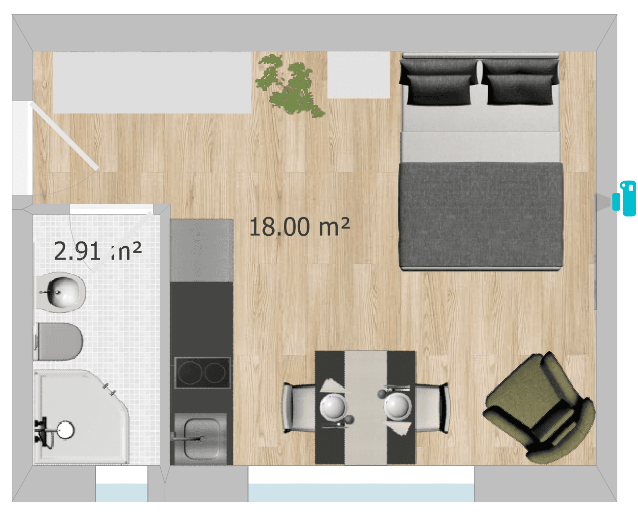 Pronájem bytu 1+1 22 m², Rathausstraße 7, Hockenheim, Bádensko-Württembersko Pronájem bytu 1+1 22 m², Rathausstraße 7, Hockenheim, Bádensko-Württembersko