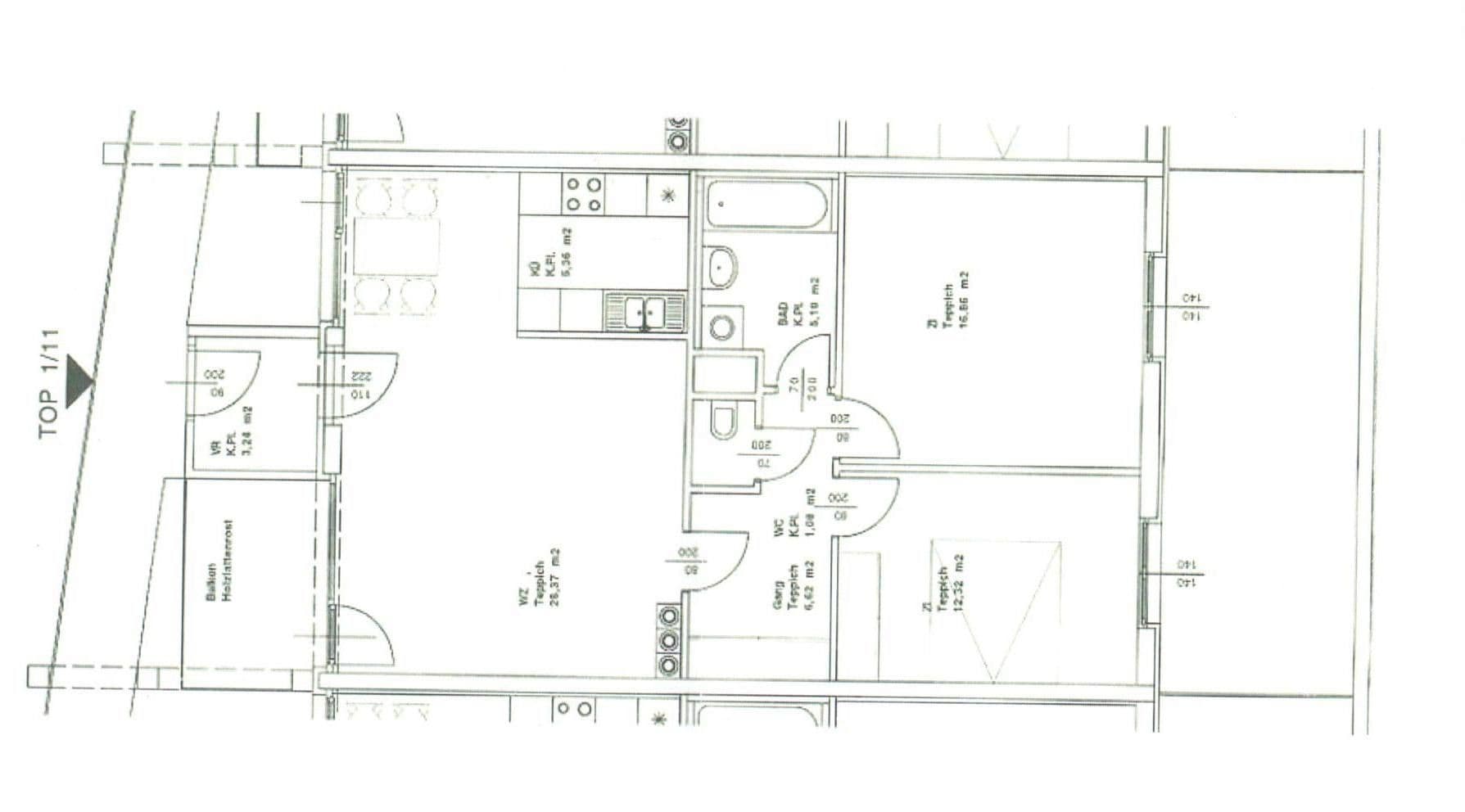 Pronájem bytu 3+1 80 m², Wiener Straße 14, Kirchschlag, Dolní Rakousko Pronájem bytu 3+1 80 m², Wiener Straße 14, Kirchschlag, Dolní Rakousko