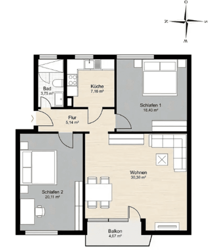 Prodej bytu 3+1 88 m², Langen, Hessen Prodej bytu 3+1 88 m², Langen, Hessen