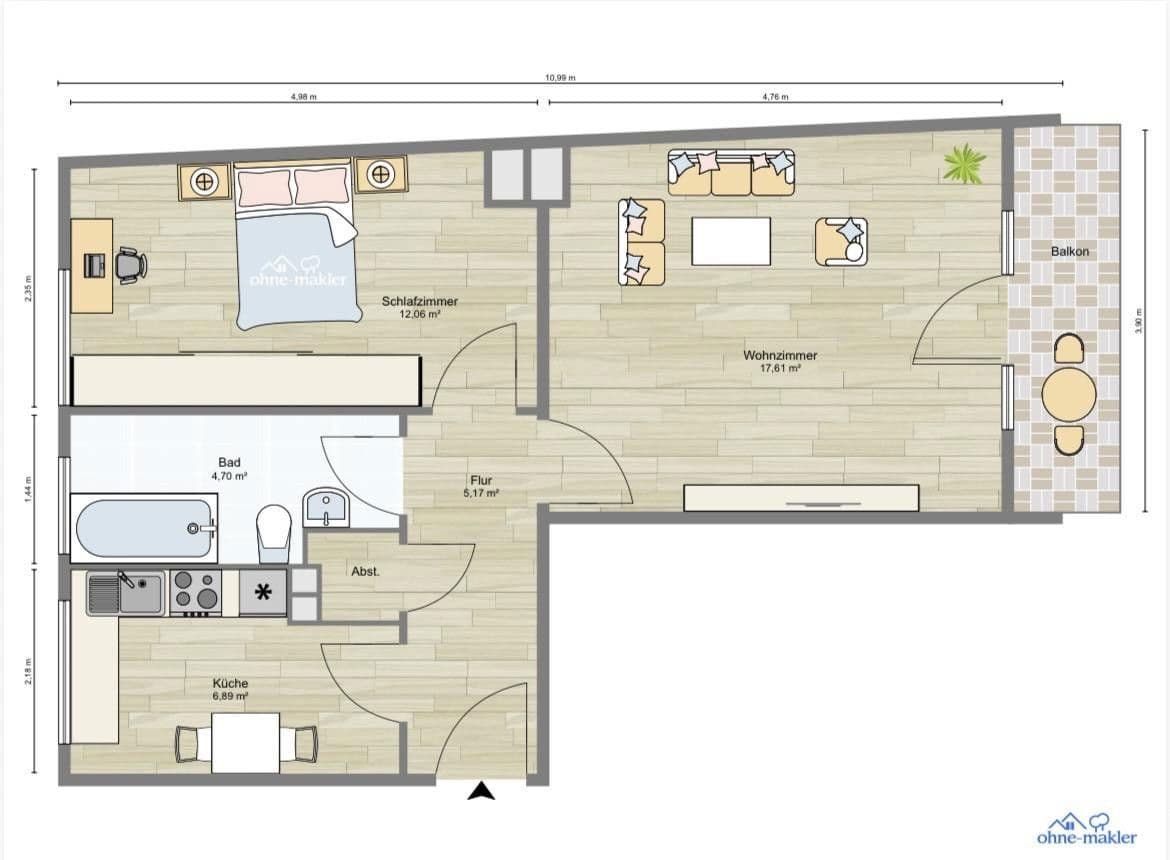 Pronájem bytu 2+1 50 m², Kaiser-Wilhelm-Str. 44, Berlin, Berlín Pronájem bytu 2+1 50 m², Kaiser-Wilhelm-Str. 44, Berlin, Berlín