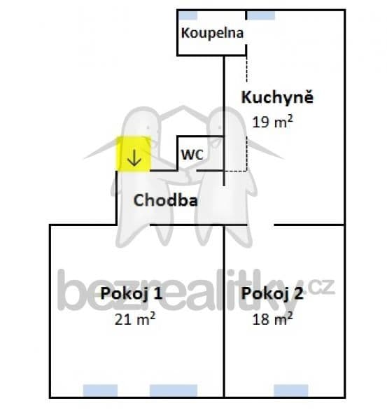 Pronájem bytu 2+1 67 m², Řehořova, Praha, Praha Pronájem bytu 2+1 67 m², Řehořova, Praha, Praha