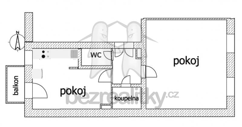Pronájem bytu 2+kk 54 m², Lublaňská, Praha, Praha Pronájem bytu 2+kk 54 m², Lublaňská, Praha, Praha
