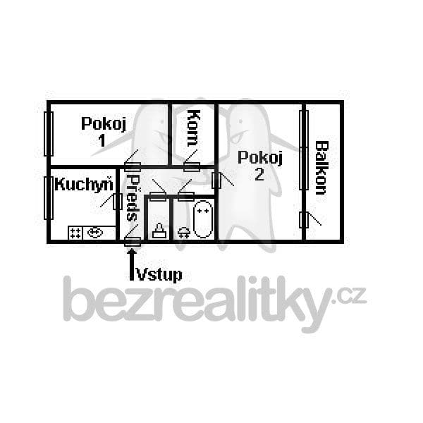 Pronájem bytu 2+1 72 m², Na moklině, Praha, Praha Pronájem bytu 2+1 72 m², Na moklině, Praha, Praha