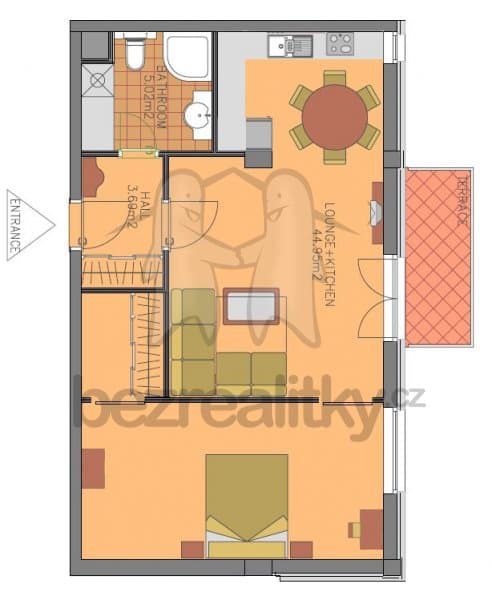 Pronájem bytu 2+kk 59 m², Na Zatlance, Praha, Praha Pronájem bytu 2+kk 59 m², Na Zatlance, Praha, Praha