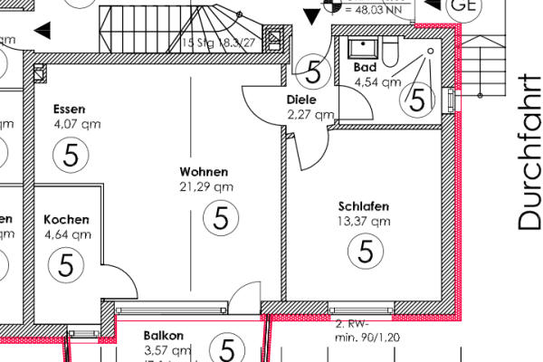 Pronájem bytu 2+1 57 m², Gerresheimer Straße 104, Hilden Pronájem bytu 2+1 57 m², Gerresheimer Straße 104, Hilden