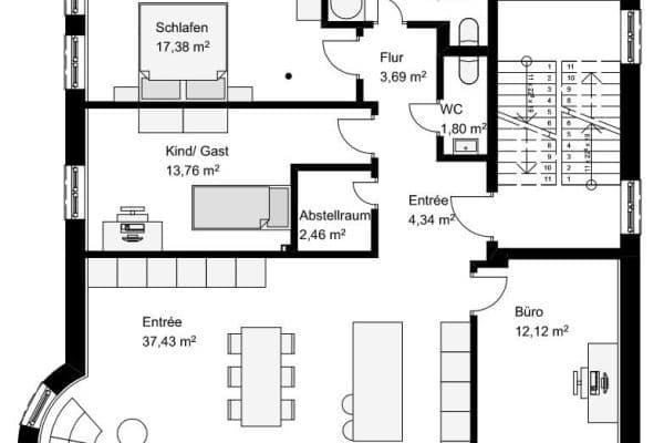 Pronájem bytu 4+1 102 m², Am Stadtberg 10, Dillingen Pronájem bytu 4+1 102 m², Am Stadtberg 10, Dillingen