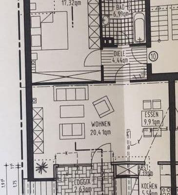 Pronájem bytu 1+1 65 m², Busfortshof 25, Gladbeck Pronájem bytu 1+1 65 m², Busfortshof 25, Gladbeck