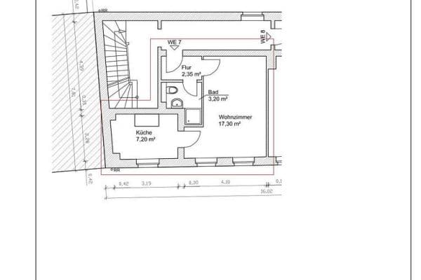 Pronájem bytu 1+1 31 m², Burgstraße 7a, Merseburg Pronájem bytu 1+1 31 m², Burgstraße 7a, Merseburg