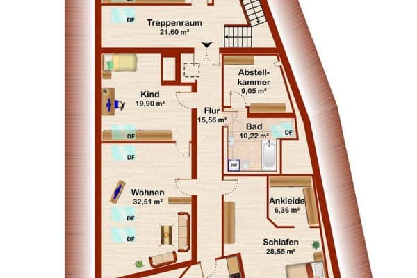Pronájem bytu 4+1 132 m², Hoferstr. 7, Gefell Pronájem bytu 4+1 132 m², Hoferstr. 7, Gefell