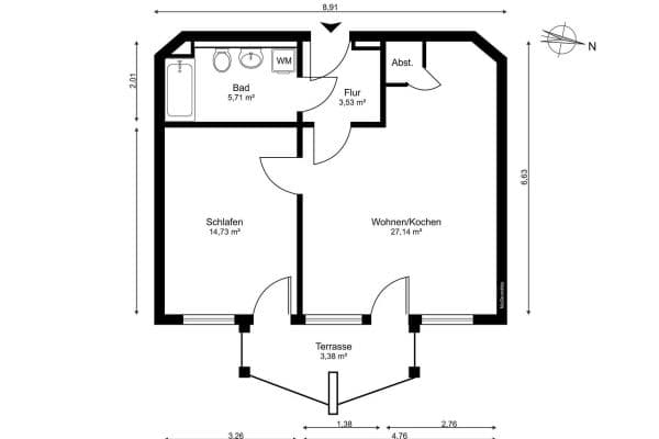 Prodej bytu 2+1 54 m², Schwerin, Mecklenburg-Vorpommern Prodej bytu 2+1 54 m², Schwerin, Mecklenburg-Vorpommern