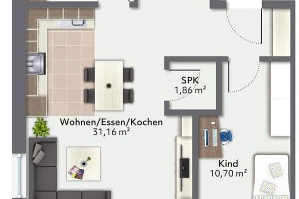Pronájem bytu 3+1 68 m², Baar-Ebenhausen, Bavorsko Pronájem bytu 3+1 68 m², Baar-Ebenhausen, Bavorsko
