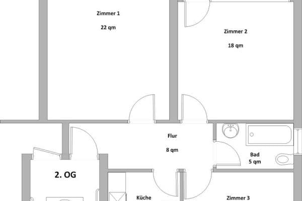 Prodej bytu 3+1 82 m², Schönsberg 44, Hamburg, Hamburg Prodej bytu 3+1 82 m², Schönsberg 44, Hamburg, Hamburg