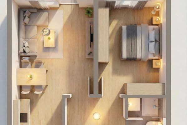 Pronájem bytu 2+1 45 m², Thomas-Mann-Straße 10, Cvikov, Sasko Pronájem bytu 2+1 45 m², Thomas-Mann-Straße 10, Cvikov, Sasko