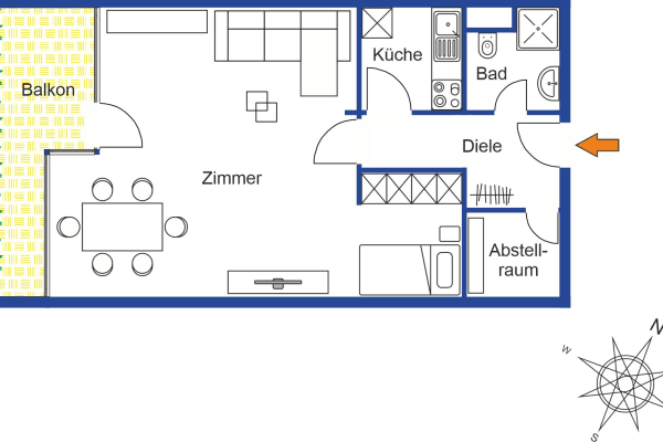 Pronájem bytu 1+kk 55 m², Tiergartenstraße 29, Böblingen Pronájem bytu 1+kk 55 m², Tiergartenstraße 29, Böblingen