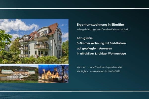 Prodej bytu 3+1 75 m², Dresden - Kleinzschachwitz Prodej bytu 3+1 75 m², Dresden - Kleinzschachwitz