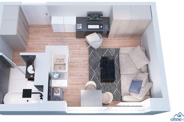 Pronájem bytu 1+1 19 m², Kreuzerweg 33, München, Bavorsko Pronájem bytu 1+1 19 m², Kreuzerweg 33, München, Bavorsko