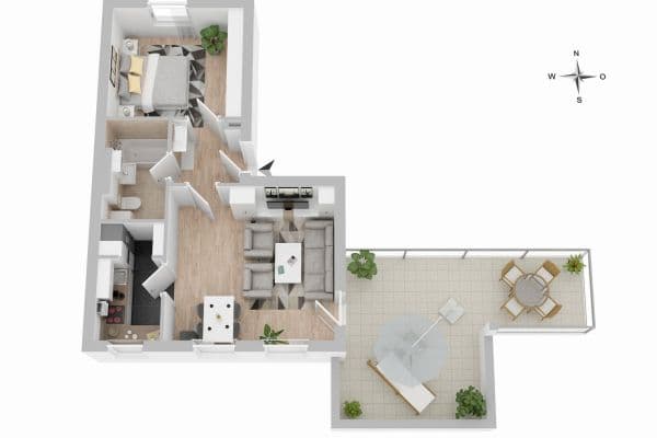 Pronájem bytu 2+1 61 m², Am Graßdorfer Wäldchen 36, Taucha Pronájem bytu 2+1 61 m², Am Graßdorfer Wäldchen 36, Taucha