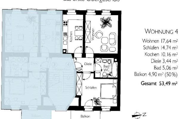 Prodej bytu 2+1 54 m², Schachtstraße 2, Leipzig, Sasko Prodej bytu 2+1 54 m², Schachtstraße 2, Leipzig, Sasko