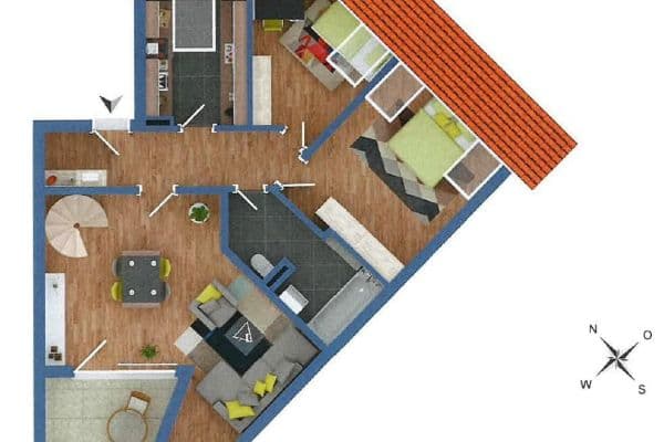 Pronájem bytu 3+kk 77 m², Filderstadt – Plattenhardt Pronájem bytu 3+kk 77 m², Filderstadt – Plattenhardt