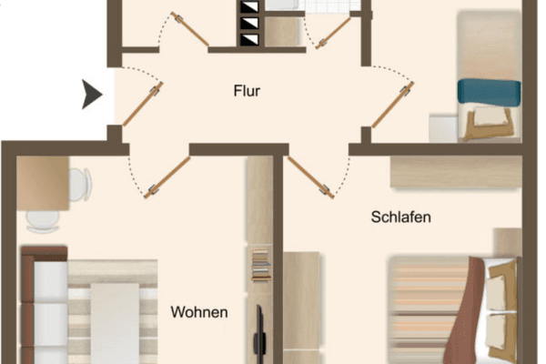Pronájem bytu 3+1 64 m², Magdeburg, Sasko-Anhaltsko Pronájem bytu 3+1 64 m², Magdeburg, Sasko-Anhaltsko