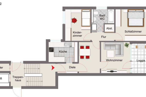 Pronájem bytu 3+kk 76 m², Schmiedestraße 13, Herford, Severní Porýní-Vestfálsko Pronájem bytu 3+kk 76 m², Schmiedestraße 13, Herford, Severní Porýní-Vestfálsko