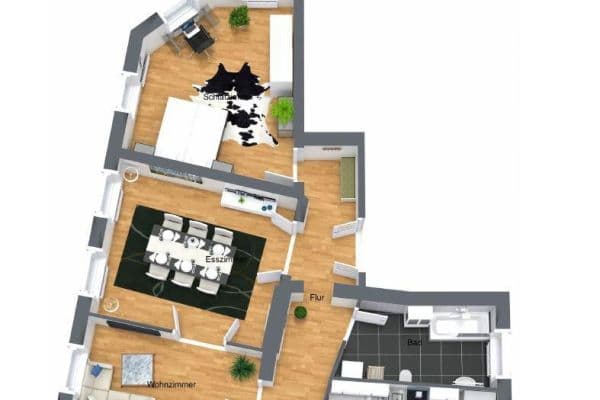 Pronájem bytu 3+1 92 m², Zwingerstraße 18, Halle Pronájem bytu 3+1 92 m², Zwingerstraße 18, Halle